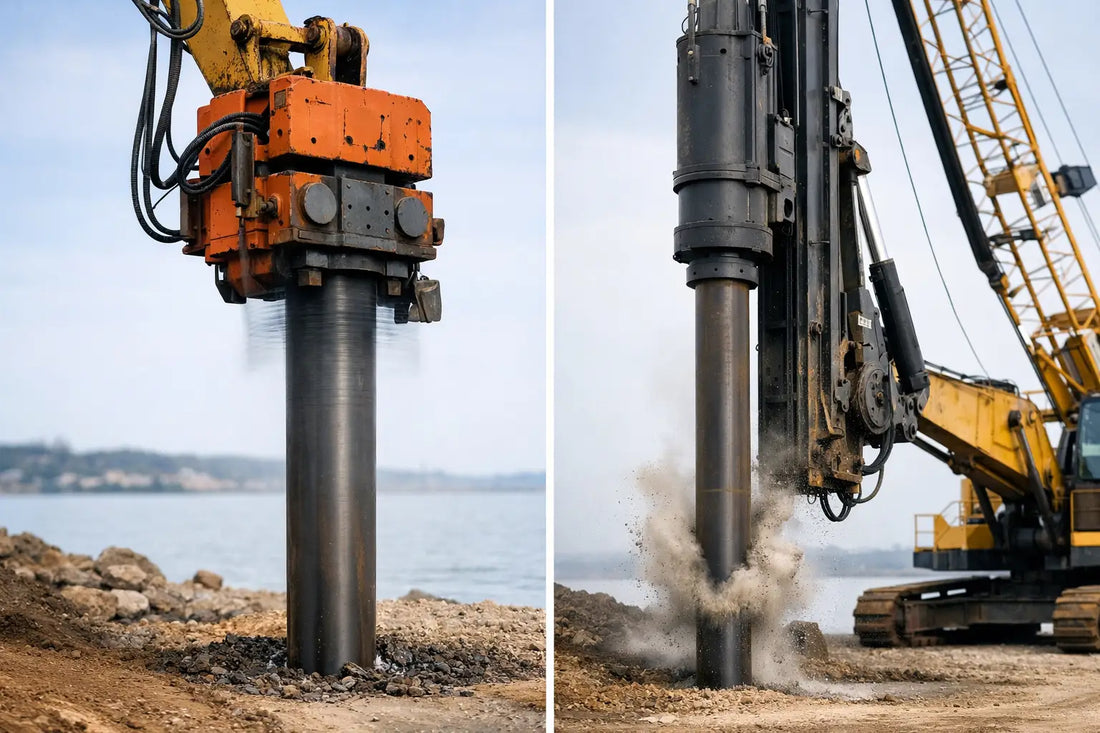 Hincado vibratorio versus impacto hidráulico