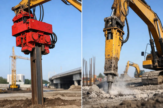 Vibrohincador vs martillo hidráulico: cuál elegir