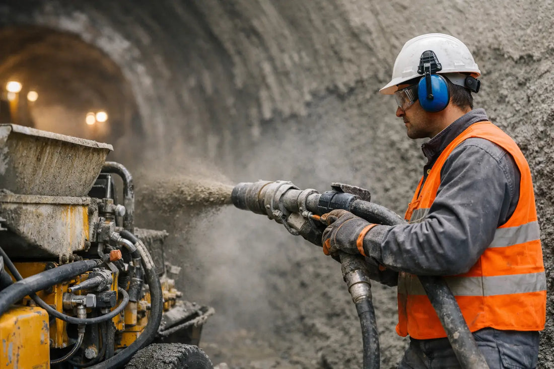 Cómo operar una lanzadora de concreto industrial